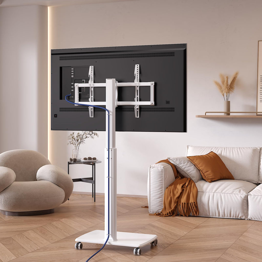 White Rolling TV Stand M733336