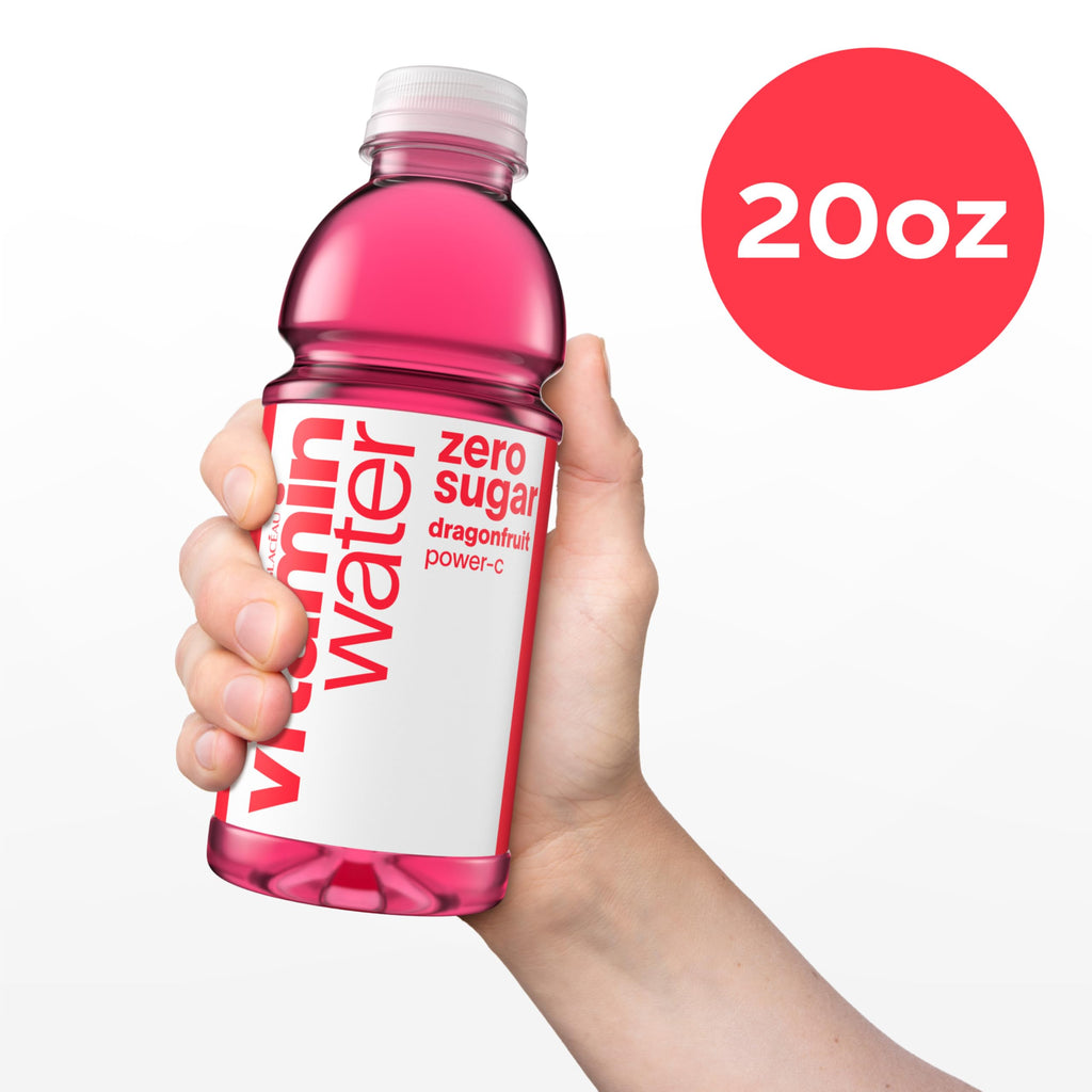 Dragonfruit Flavored Electrolyte Enhanced Bottled Water with Vitamin b5, b6, b12, 20 Fl Oz, 12 Pack S9554