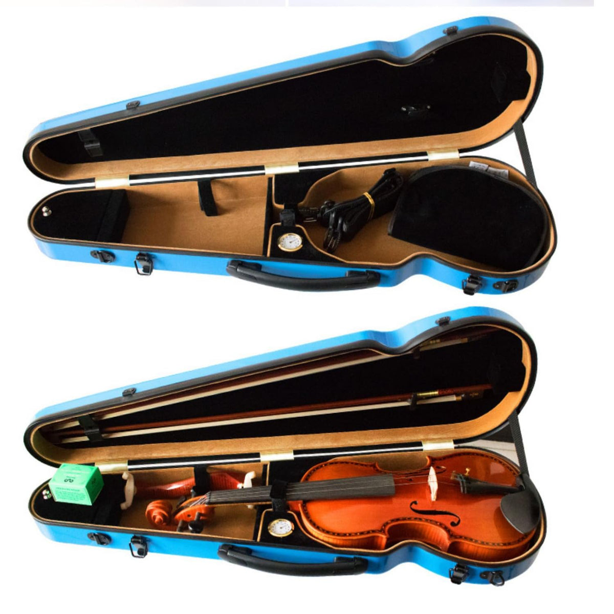 4/4 Full Size Hard Shell Carbon Fiber Violin Case with Straps A866