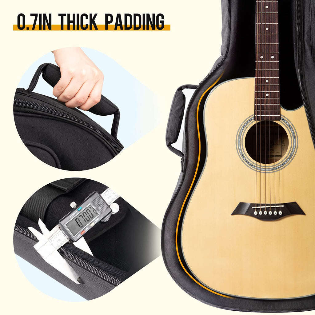 Soft Padded Acoustic Guitar Case with 5 Pockets S3547