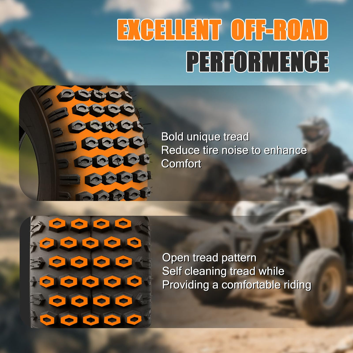 20x7-8 All Terrain ATV Tires Set of 2 H989