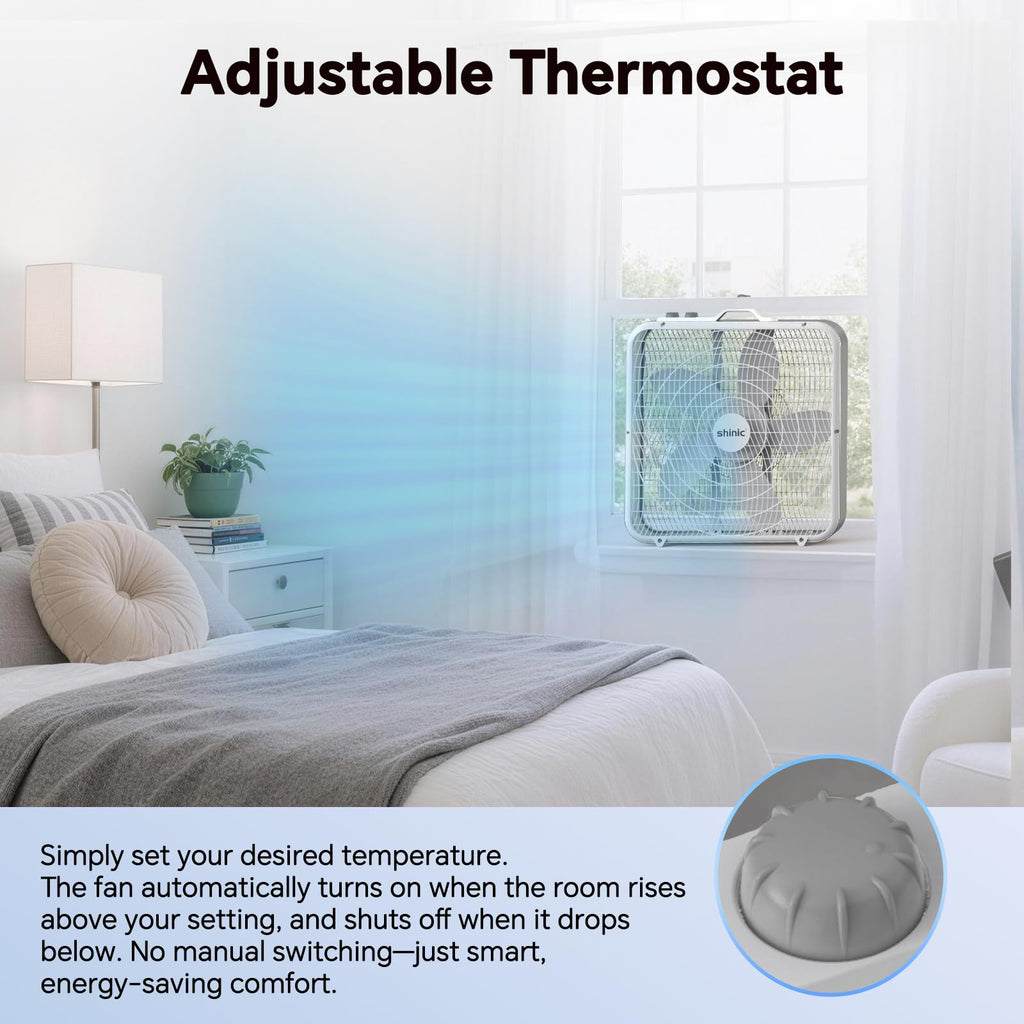 20" Box Fan with Thermostat G925424