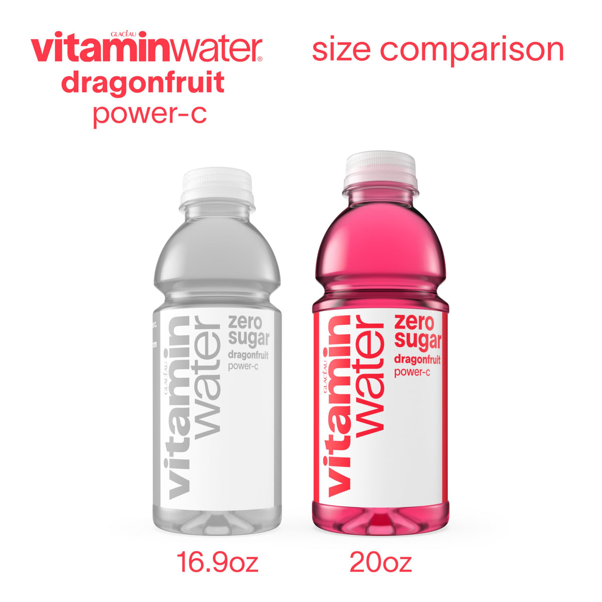Dragonfruit Flavored Electrolyte Enhanced Bottled Water with Vitamin b5, b6, b12, 20 Fl Oz, 12 Pack S9554