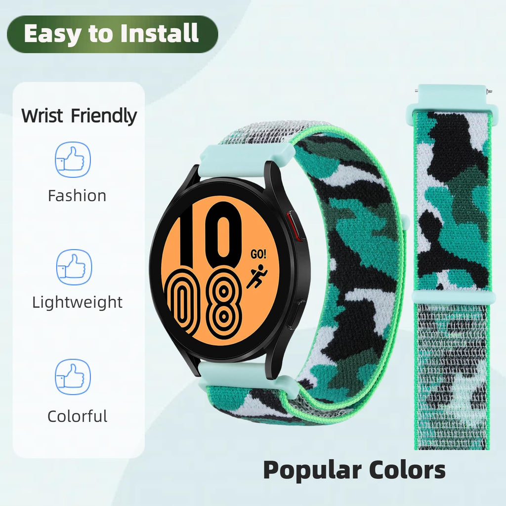 3 Pack 20mm Nylon Sport Loop Band Camouflage P808