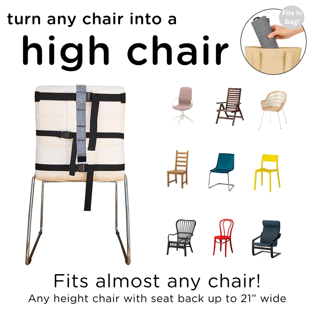 Compact Travel High Chair Portable Baby Harness Seat B19497