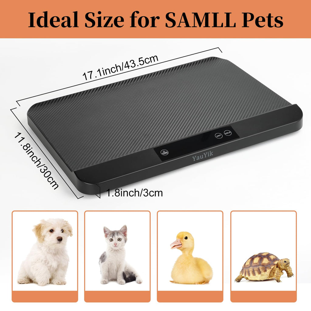 Digital Pet Scale with Non-Slip Mat, Up to 88lb, Black Z6235