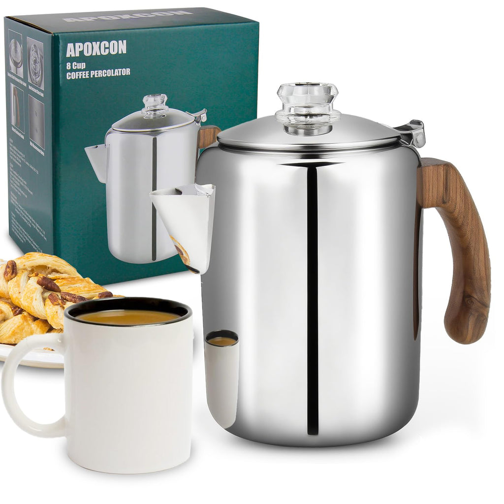 Coffee Percolator Pot Stainless Steel 8 Cup J2316