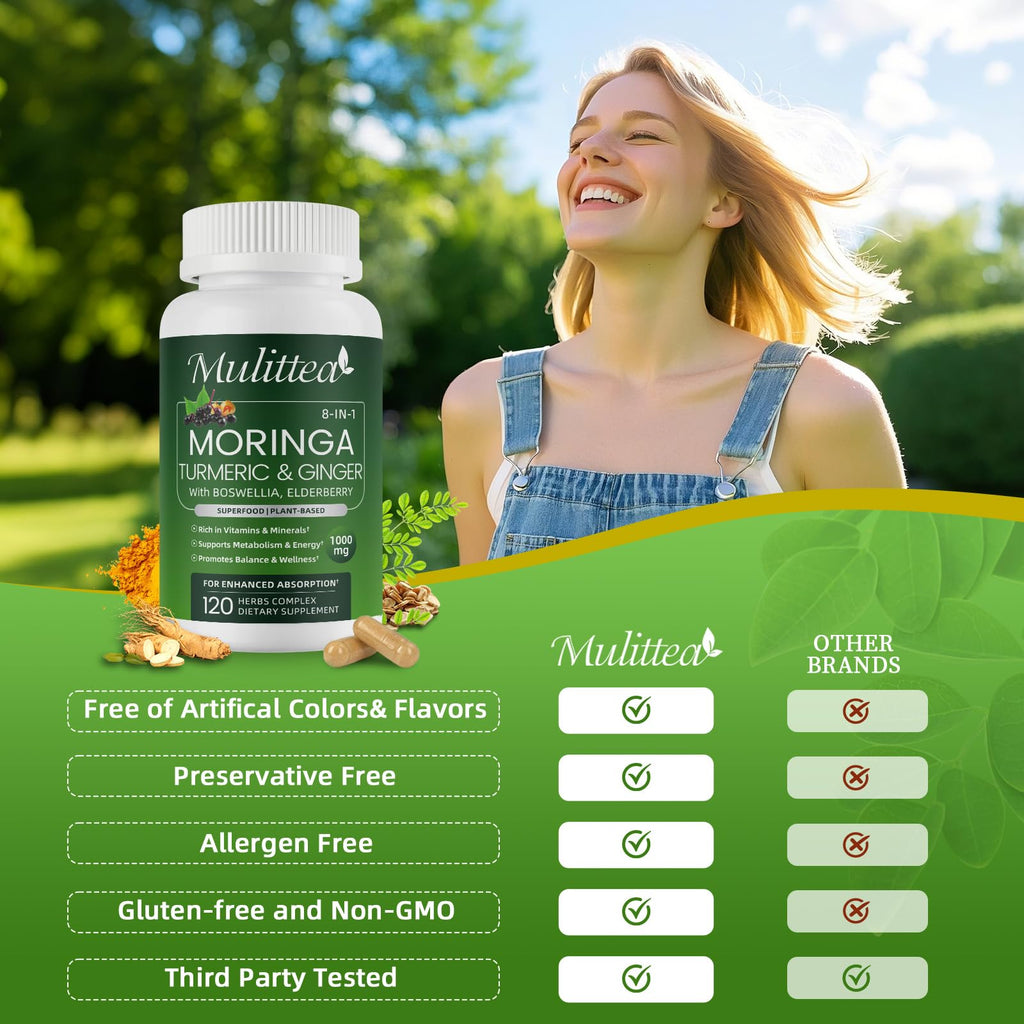 Moringa Capsules 1000mg with Ashwagandha & Turmeric X447909