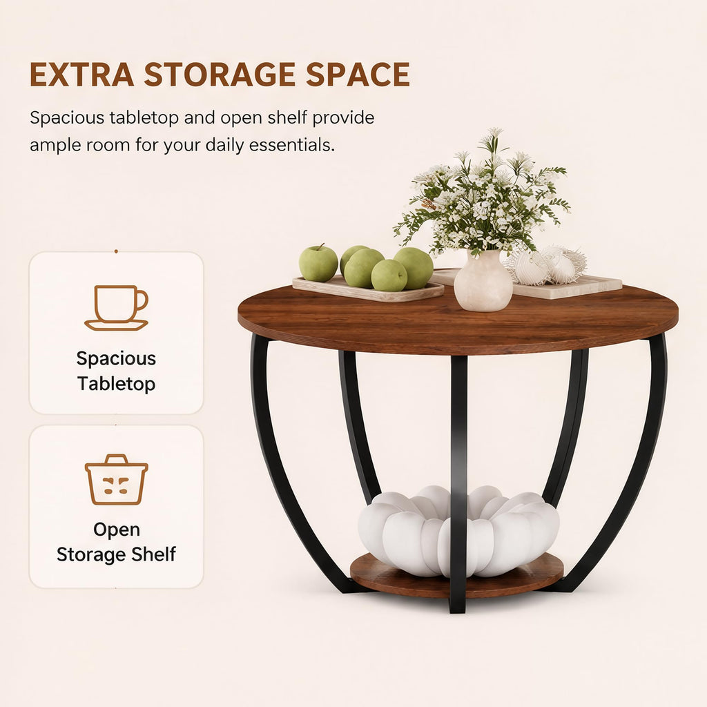 Round Coffee Table with Storage I6818
