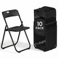 Black Plastic Folding Chairs 10 Pack L6587