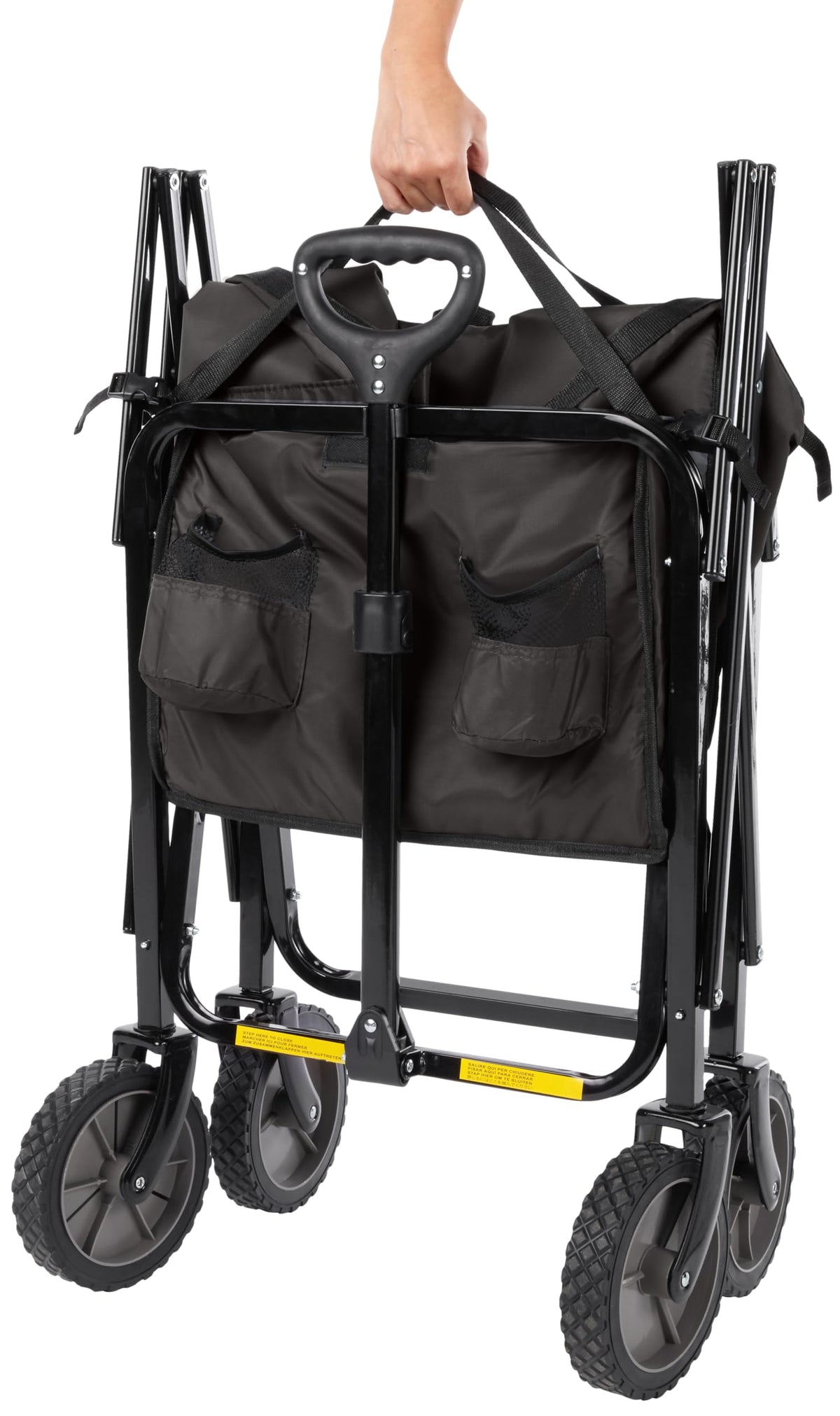 Collapsible Heavy Duty Utility Wagon 265 Pounds Capacity Black W808799