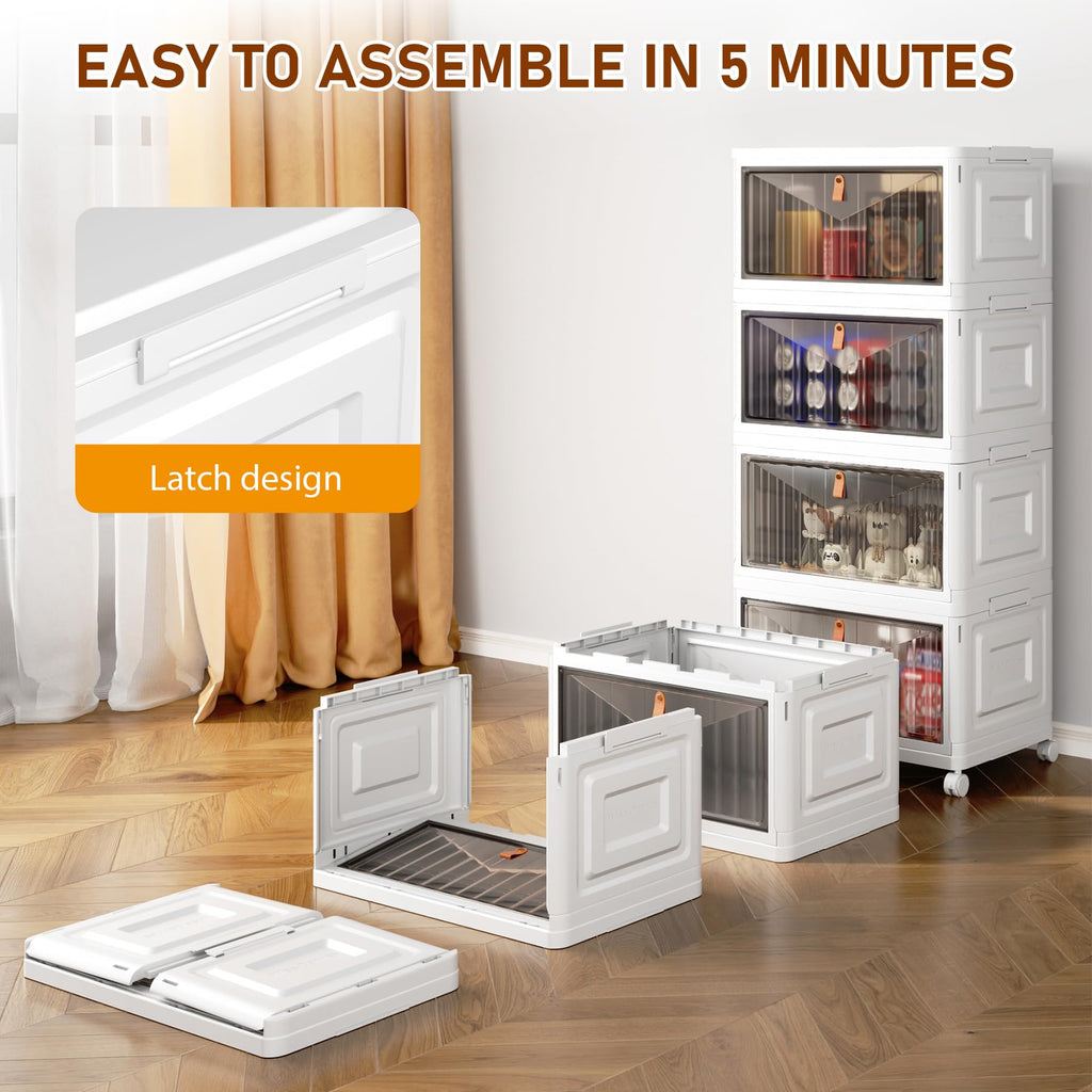 Closet Organizers and Storage with Wheels, 23QT White W68808
