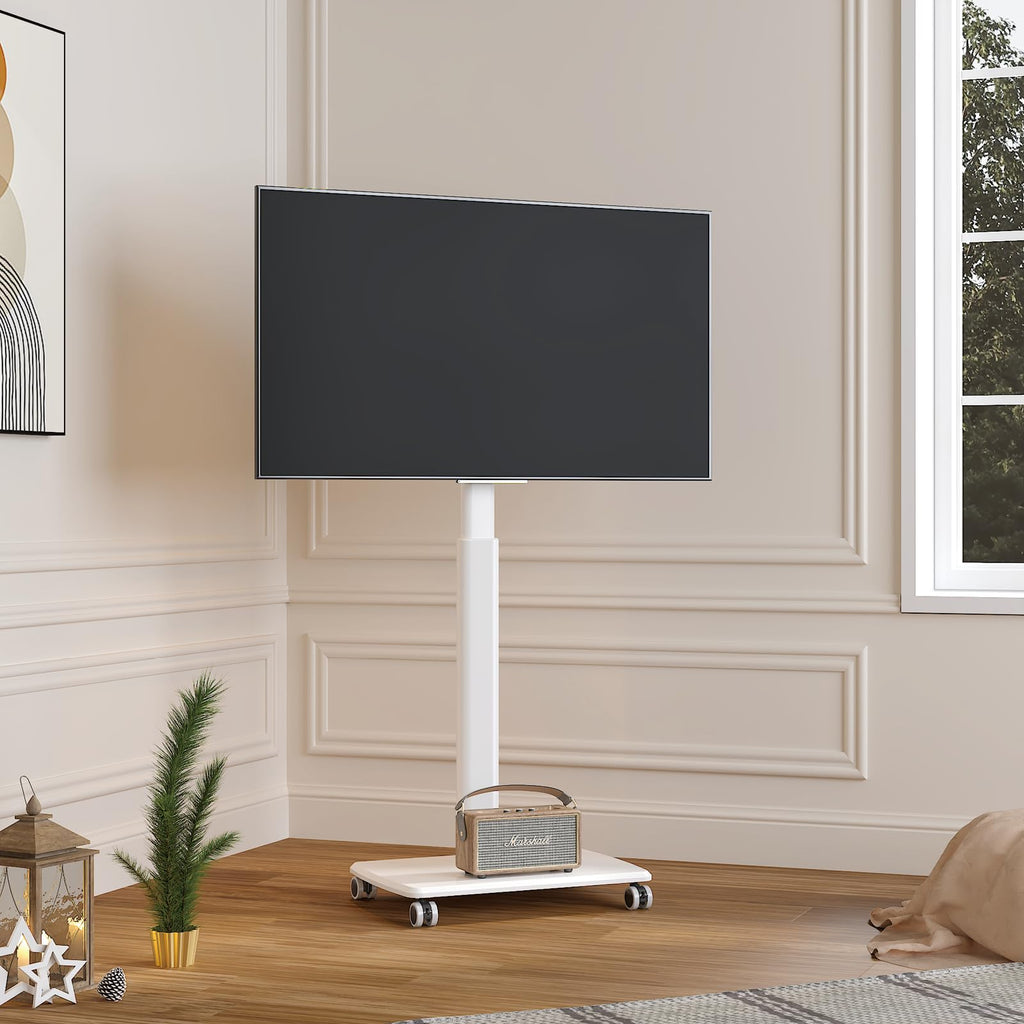 White Rolling TV Stand M733336