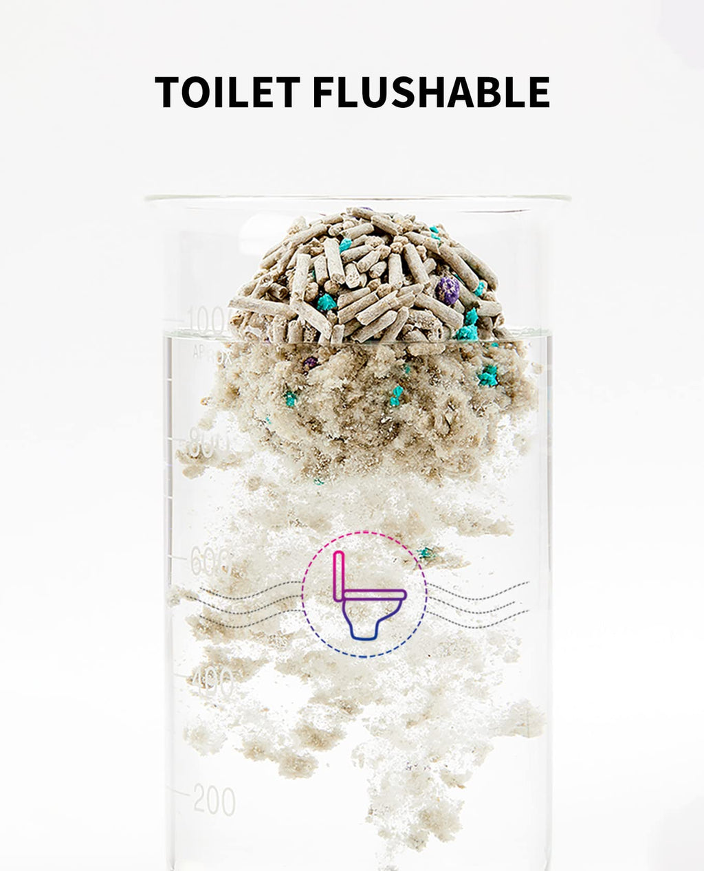 Mixed Cat Litter Fast Clumping Flushable Ultra Absorbent 7.9lb×2 Bags Y729