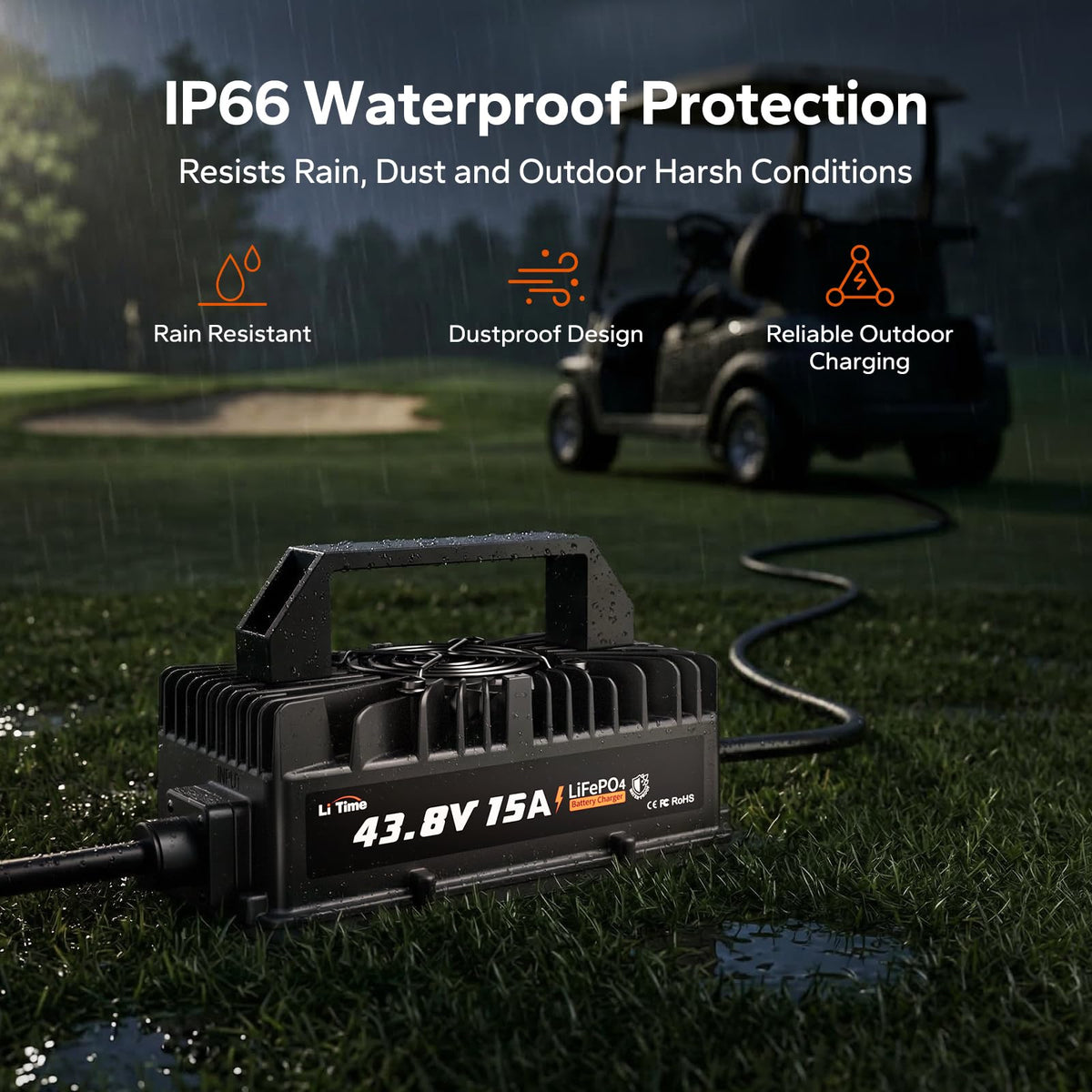 36V 15A Lithium Battery Charger IP66 Waterproof T253