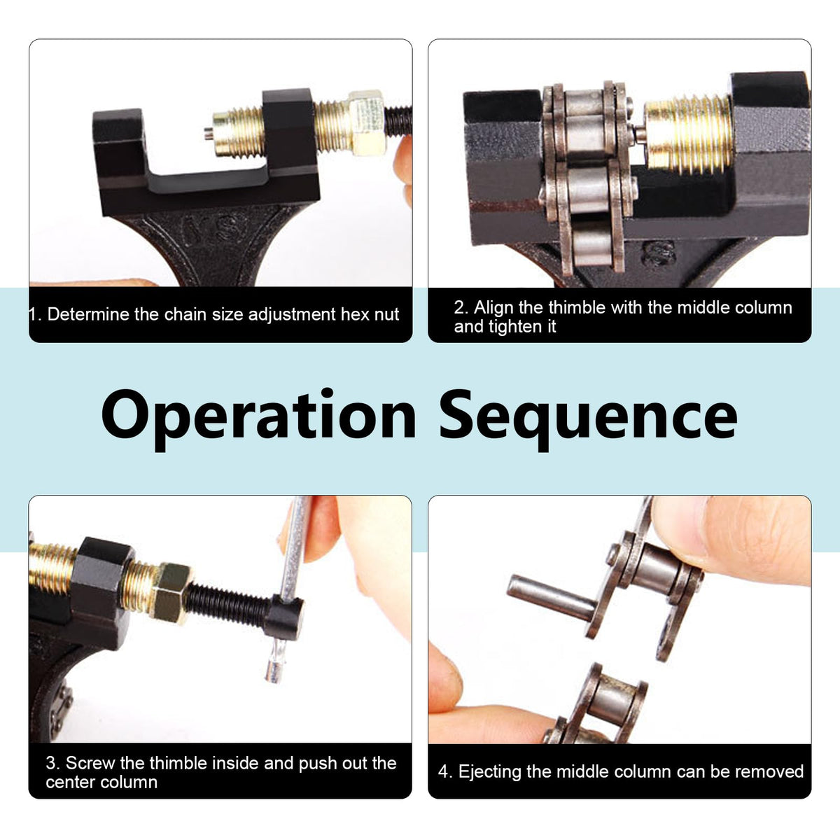 Heavy Duty Roller Chain Breaker Tool for 420mm 428mm 520mm 525mm 528mm 530mm Y143