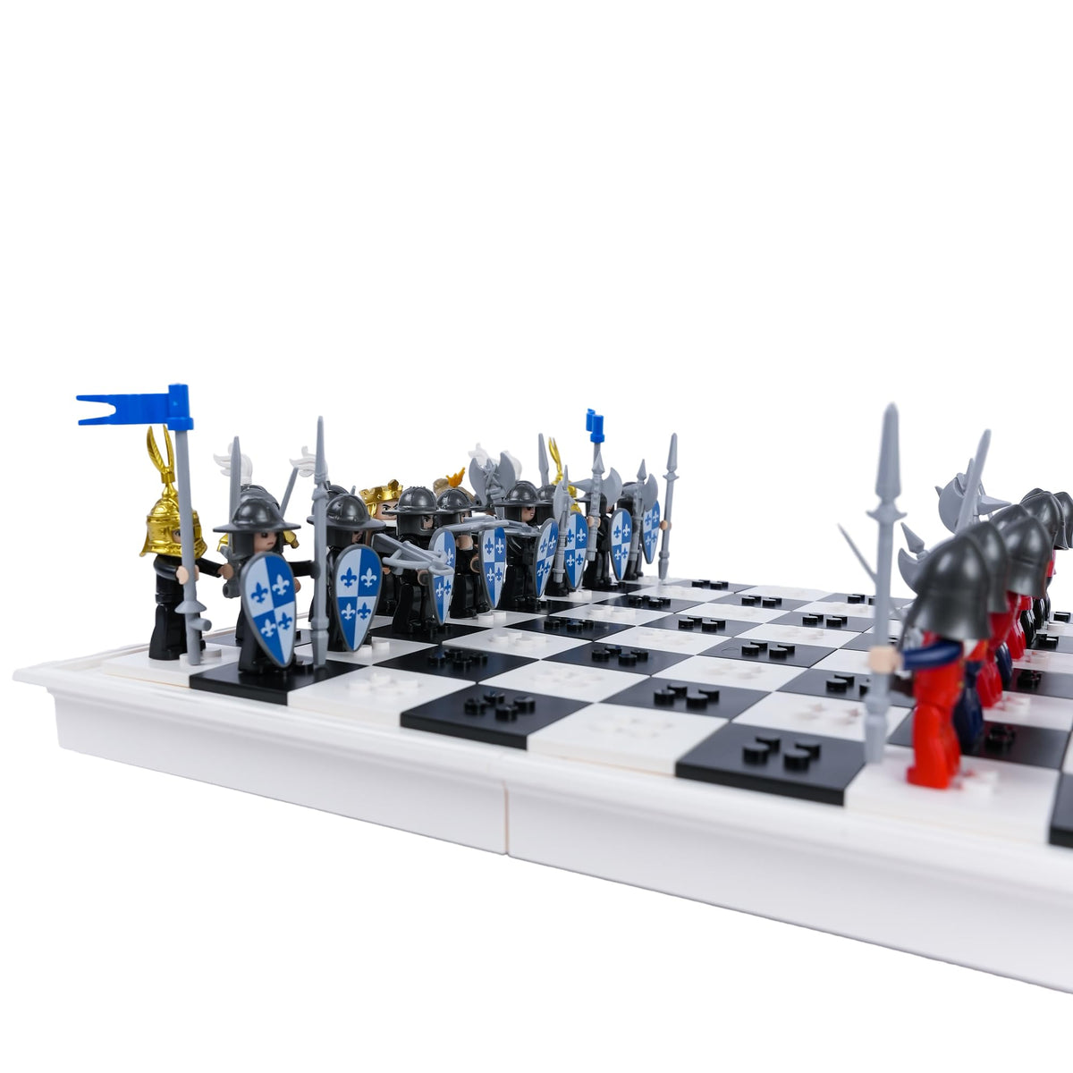 32PCS Medieval Knight Chess Building Blocks Set with Chess Board Q435