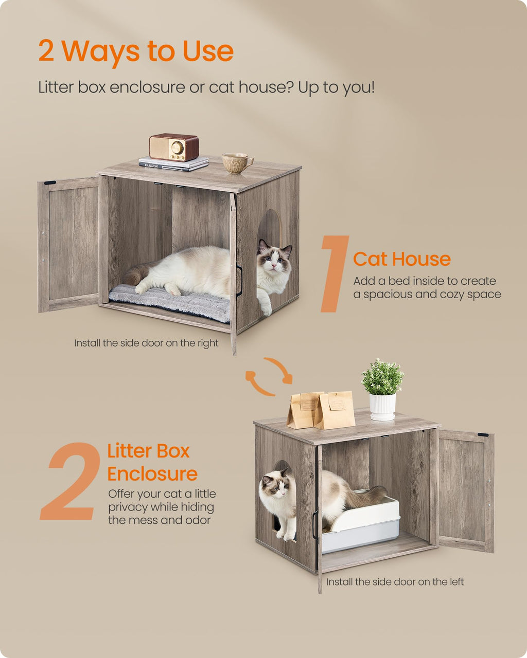 Cat Litter Box Enclosure V45402