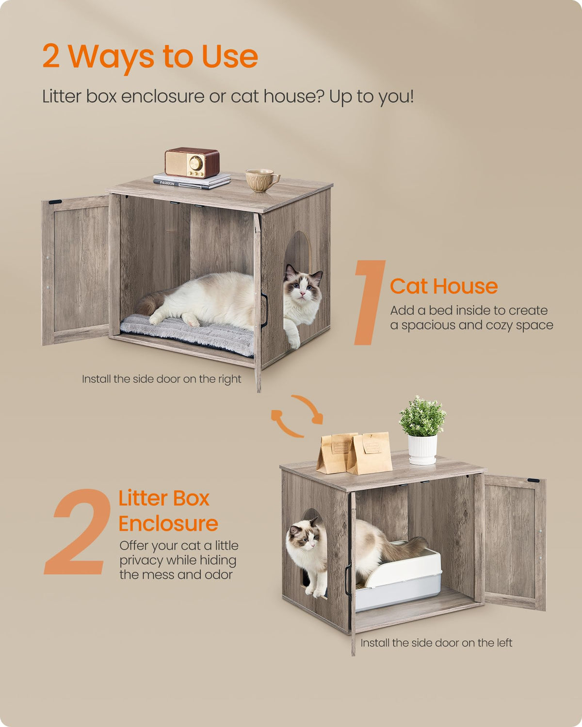 Cat Litter Box Enclosure V45402