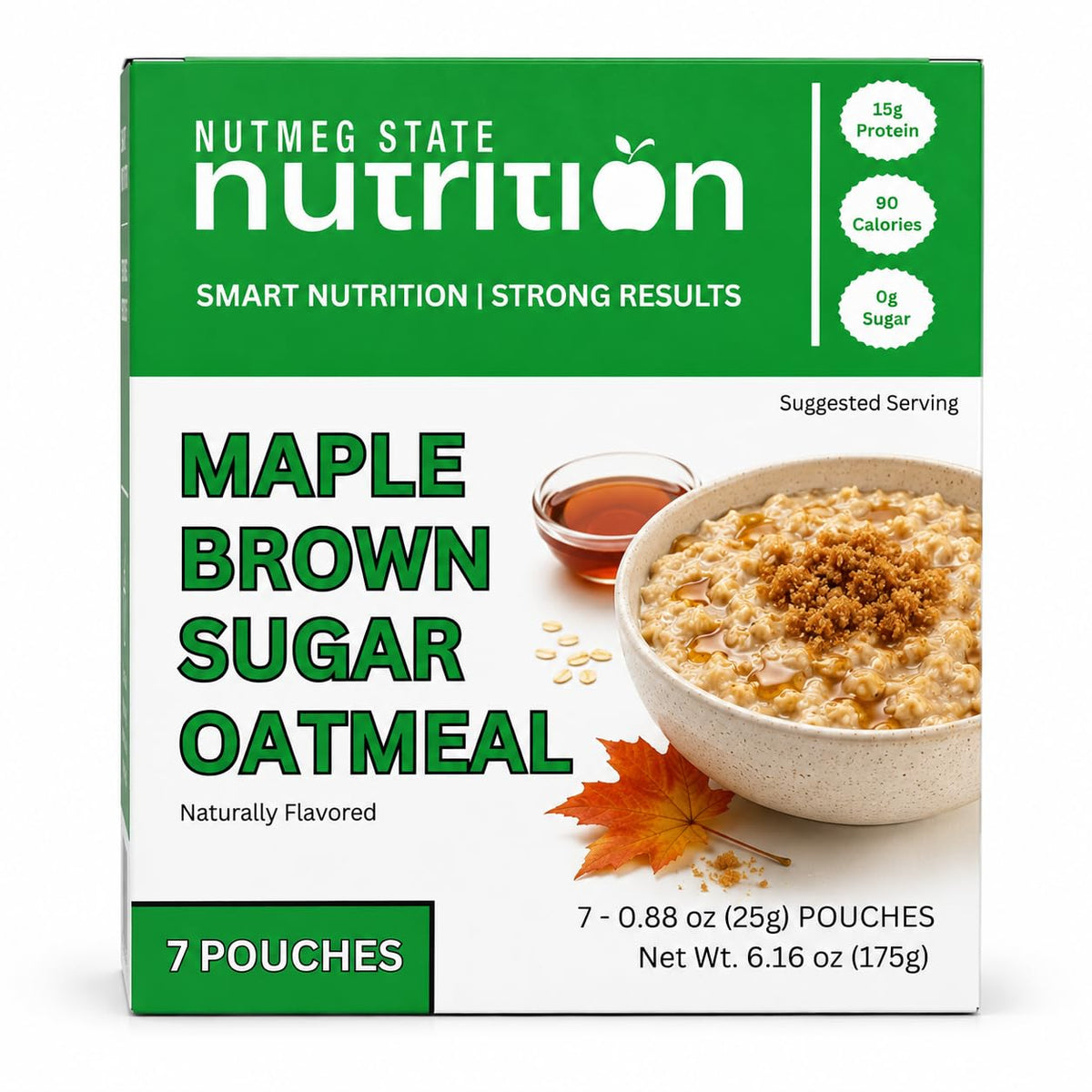 High Protein Instant Oatmeal Mix, 15g Protein, 7 Servings, Maple Brown Sugar D223904