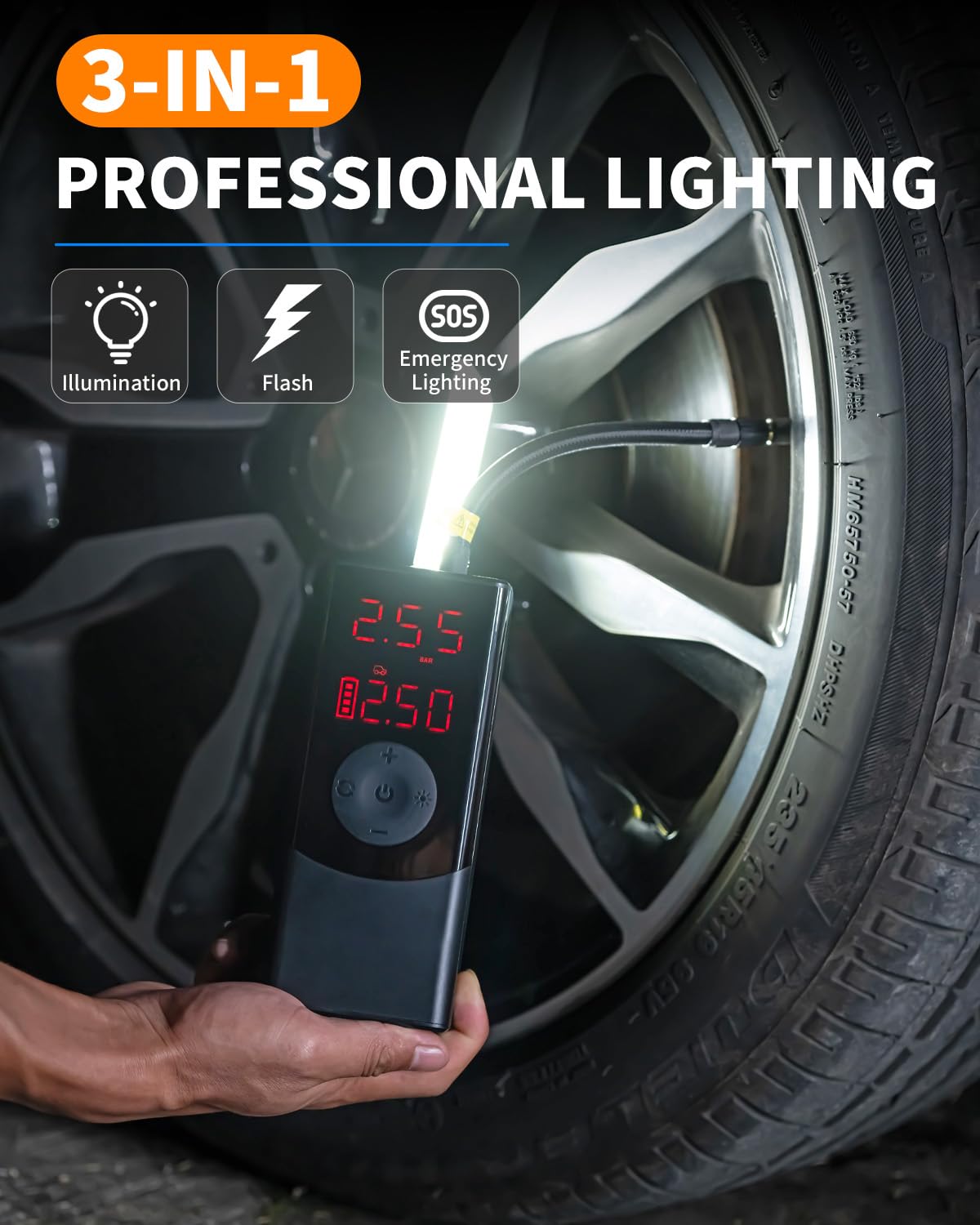 Portable Air Compressor 150 PSI with LED Light N5682