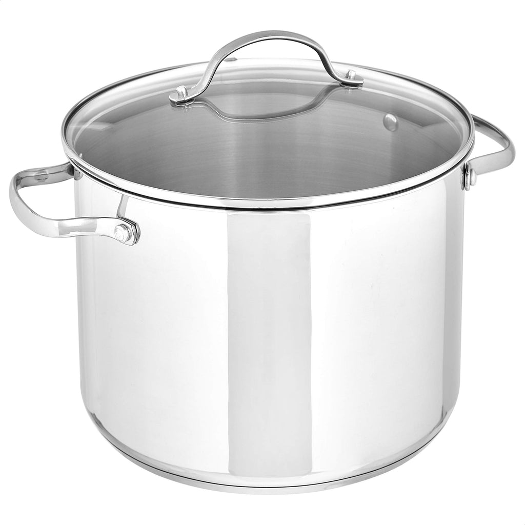 Stainless Steel 8 Quart Stock Pot with Glass Lid V2184