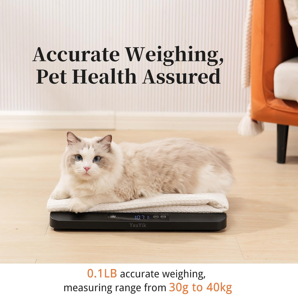 Digital Pet Scale with Non-Slip Mat, Up to 88lb, Black Z6235