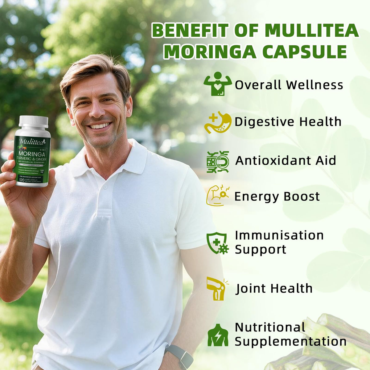 Moringa Capsules 1000mg with Ashwagandha & Turmeric X447909