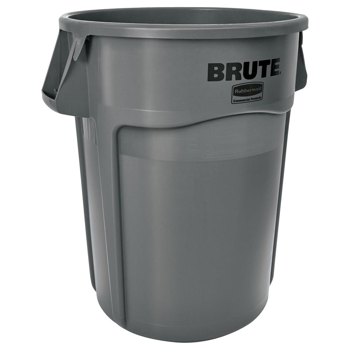 44-Gallon Gray Heavy-Duty Round Trash Container N201