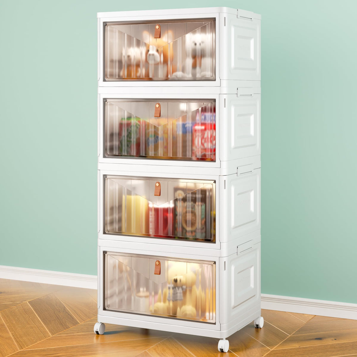 Closet Organizers and Storage with Wheels, 23QT White W68808