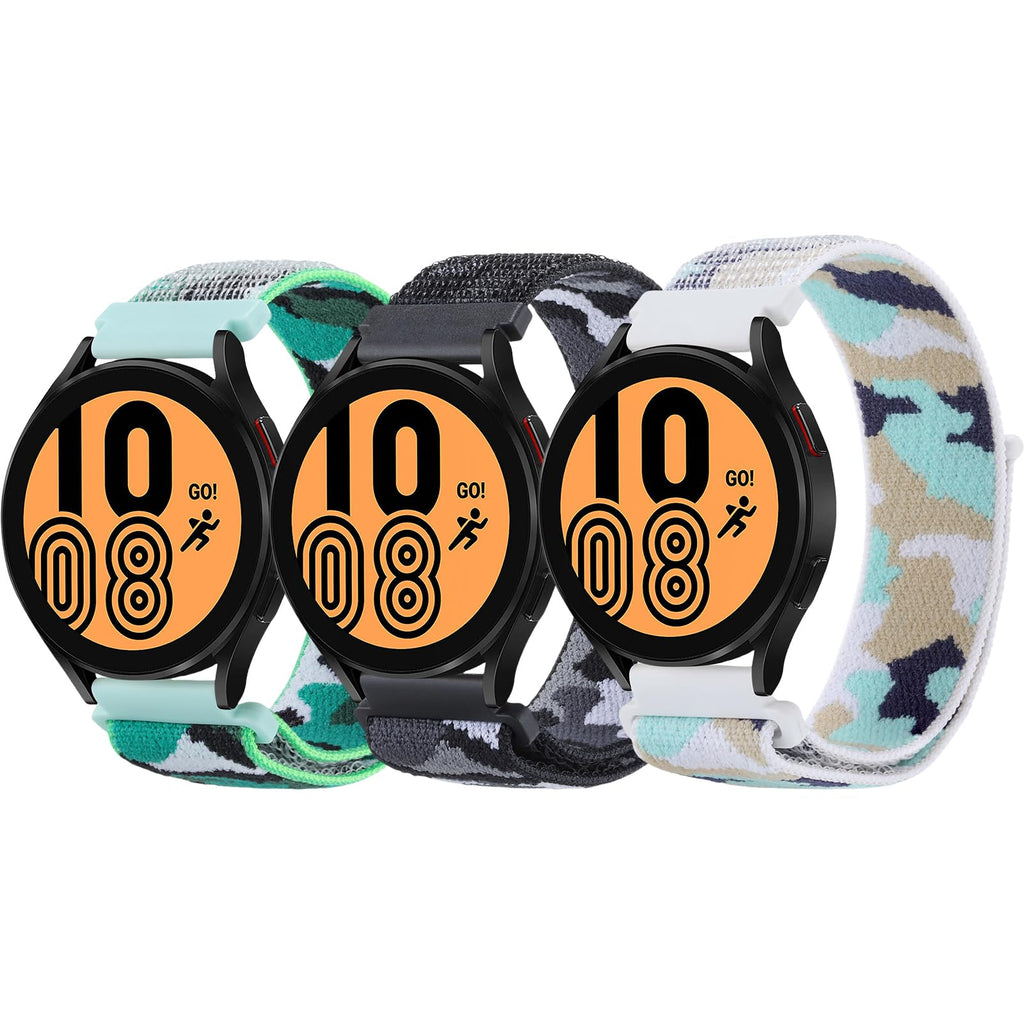3 Pack 20mm Nylon Sport Loop Band Camouflage P808