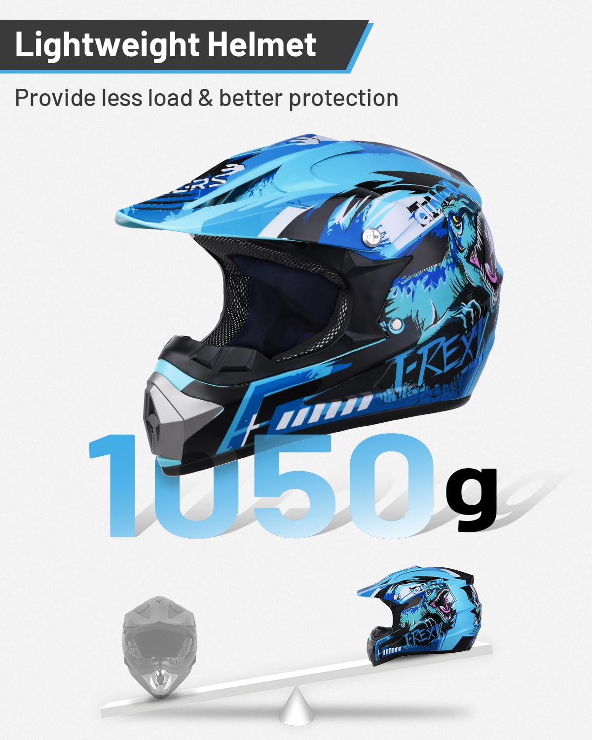 Youth DOT Approved Full Face Motocross Helmet U51555