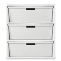 Opaque White 3-Drawer Plastic Storage Tower V2595