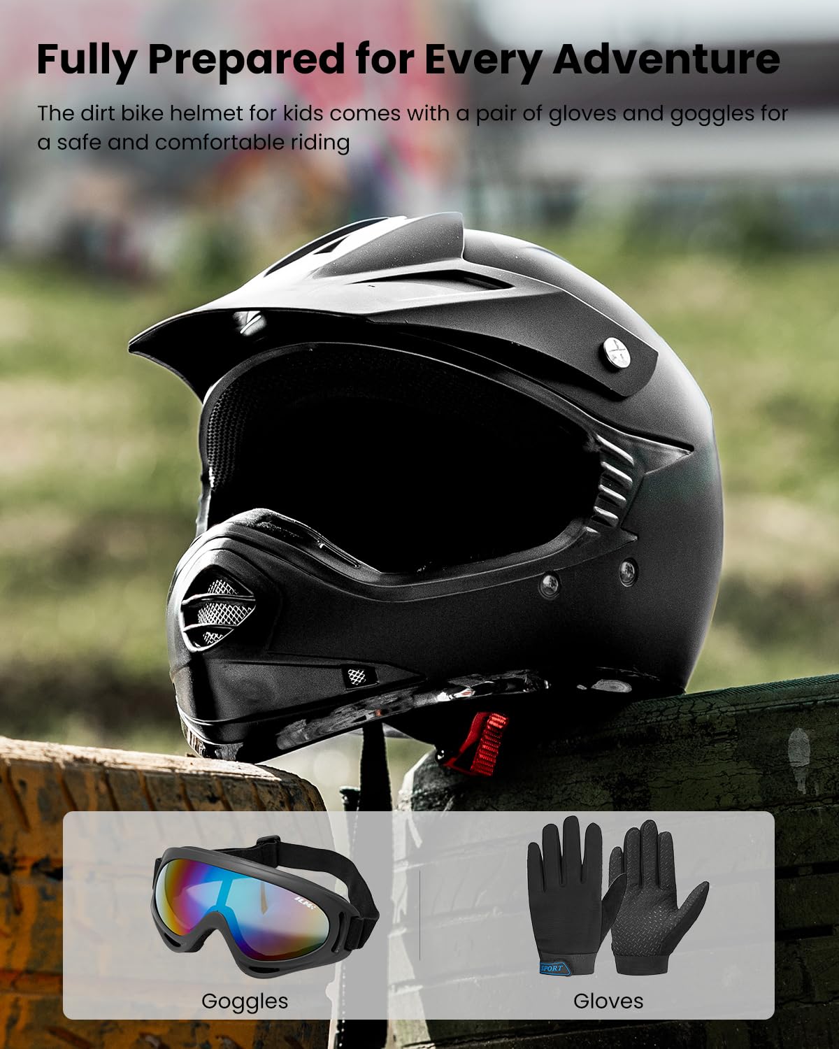 Kids Full-Face Dirt Bike Helmet S903