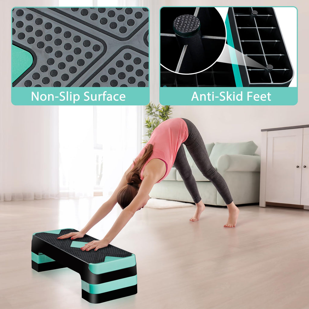 27 Inch Adjustable Aerobic Exercise Step Platform A60941