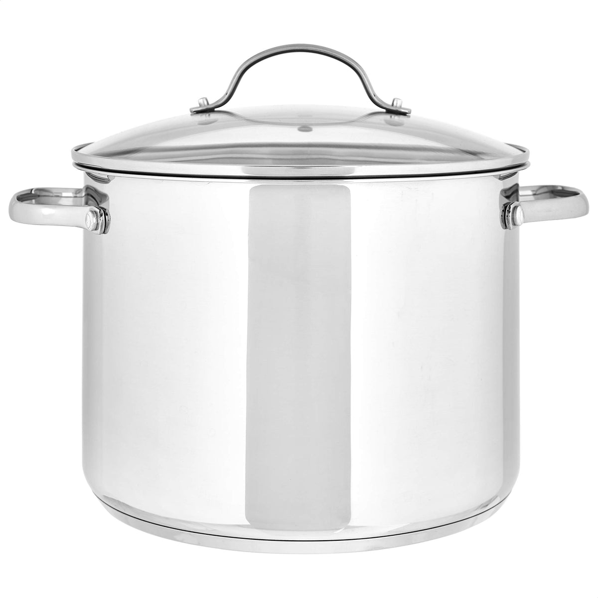 Stainless Steel 8 Quart Stock Pot with Glass Lid V2184