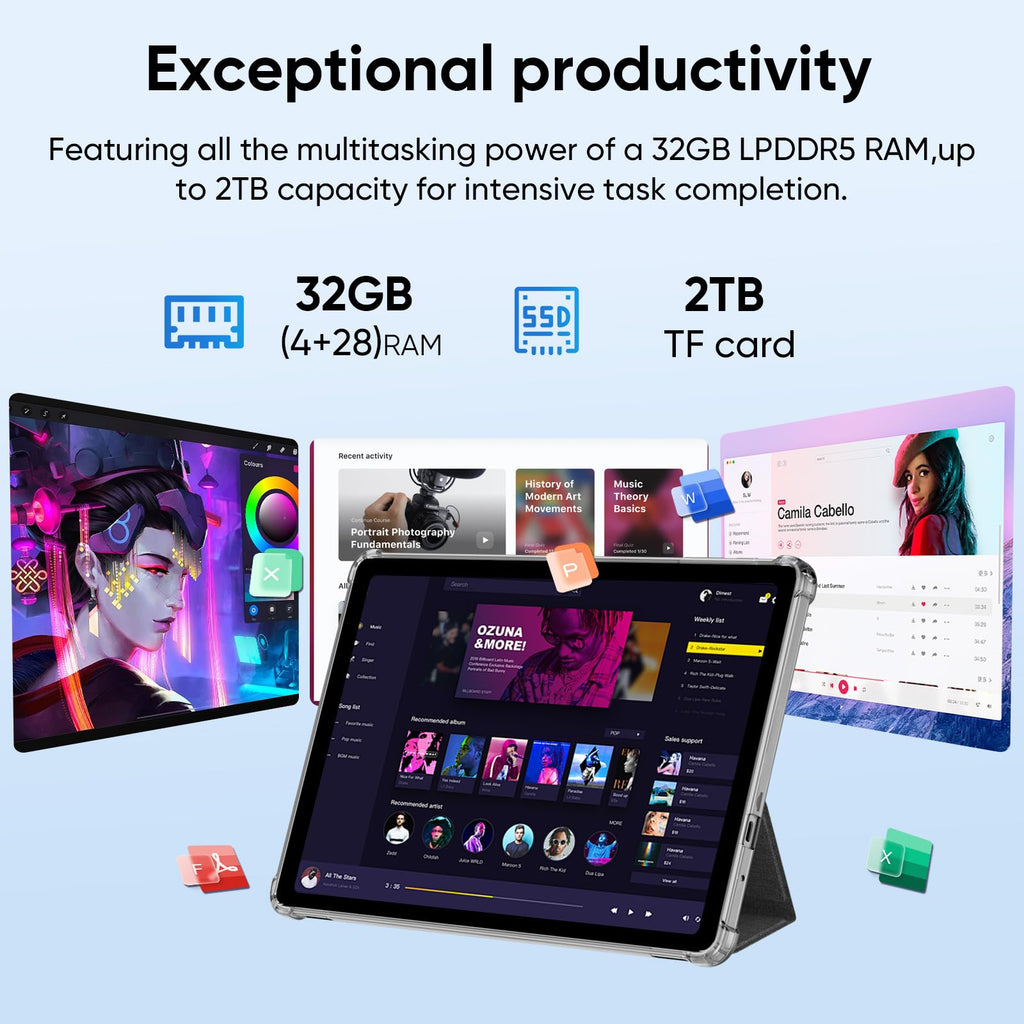 10.1" Android Tablet Octa-core 10GB RAM 64GB ROM Gray D637