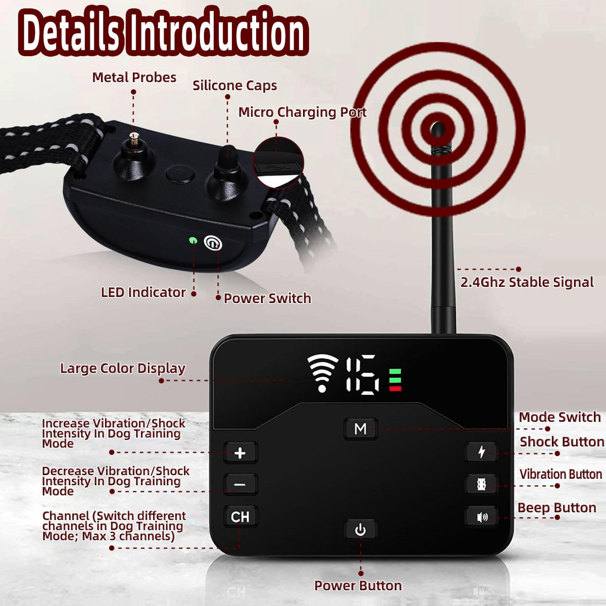Wireless Electric Dog Fence System 2 Dogs D51295