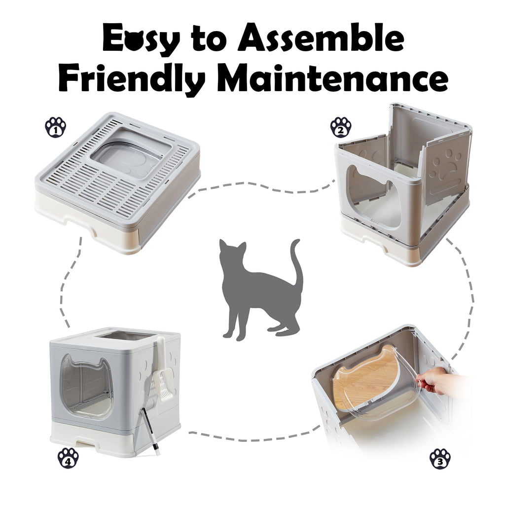 Covered Litter Box with Lid and Scooper Y540