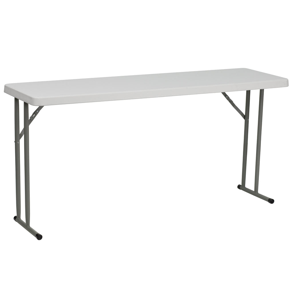 White Rectangular Plastic Folding Table B918052
