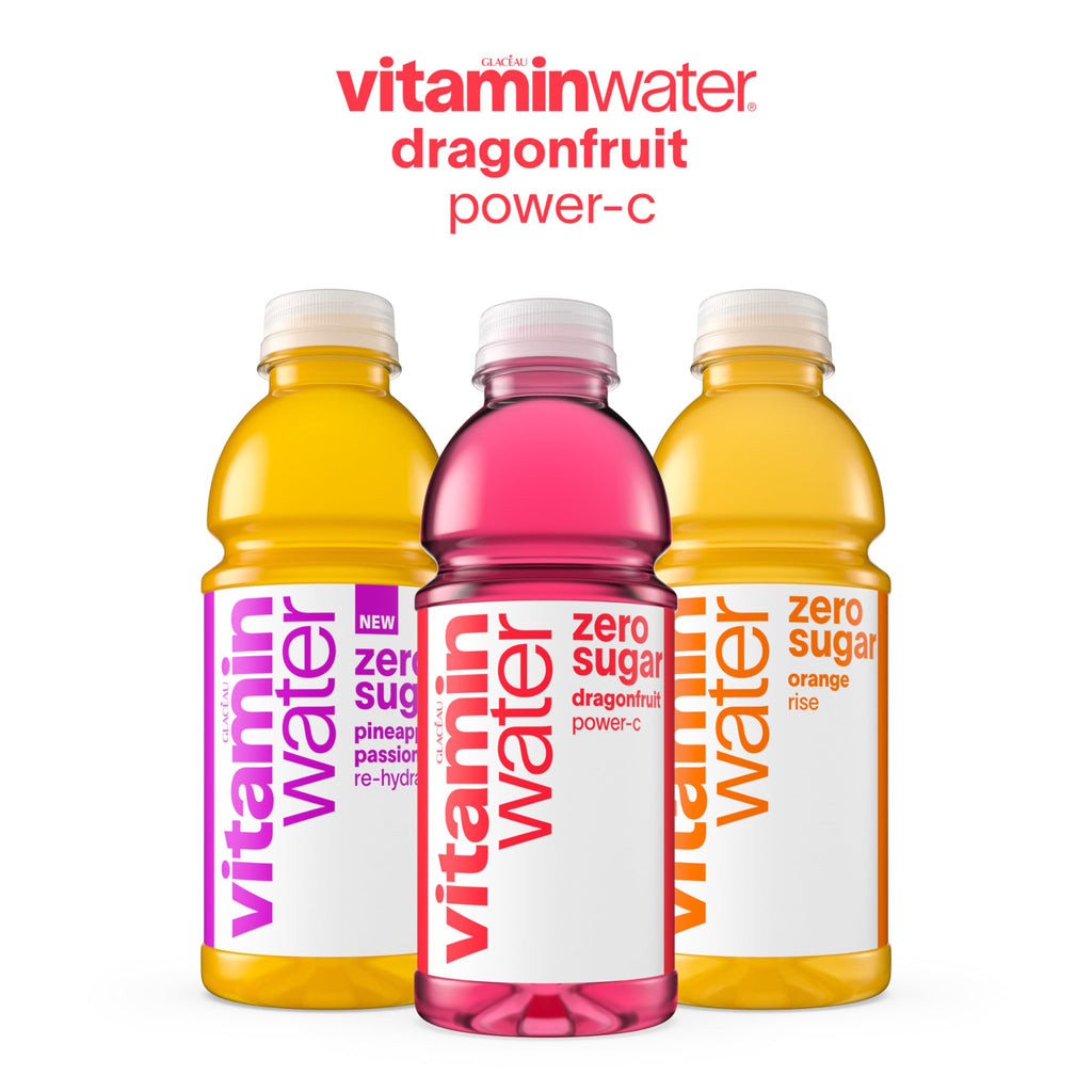 Dragonfruit Flavored Electrolyte Enhanced Bottled Water with Vitamin b5, b6, b12, 20 Fl Oz, 12 Pack S9554