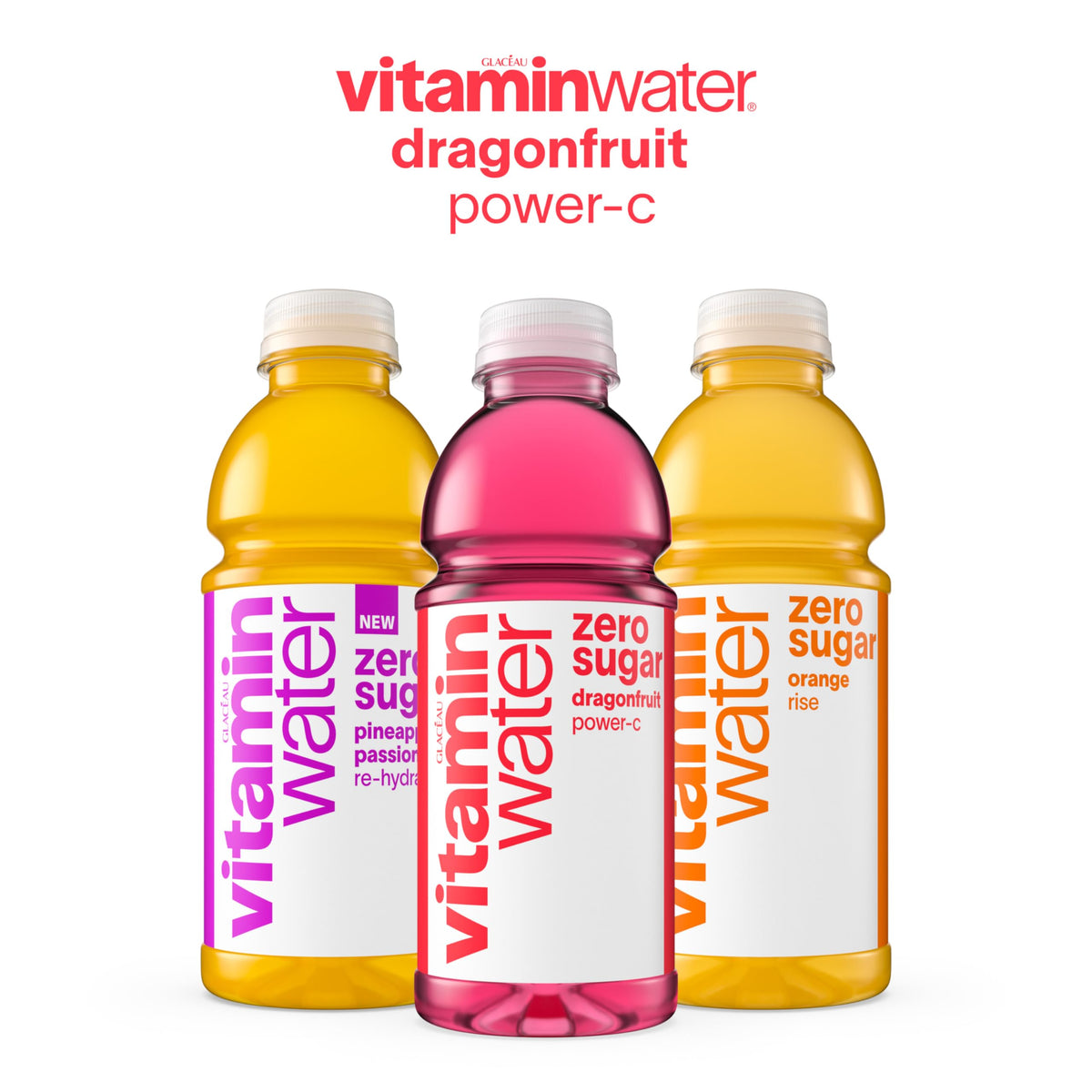 Dragonfruit Flavored Electrolyte Enhanced Bottled Water with Vitamin b5, b6, b12, 20 Fl Oz, 12 Pack S9554