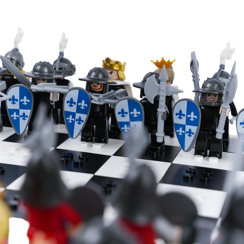 32PCS Medieval Knight Chess Building Blocks Set with Chess Board Q435