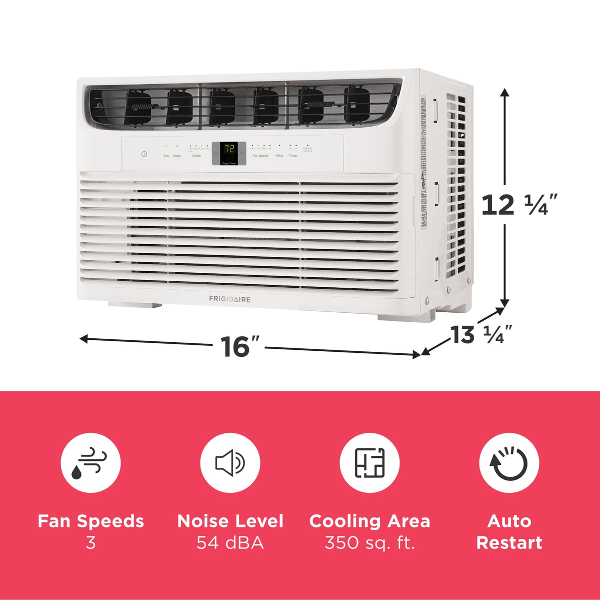 8,000 BTU White Window Air Conditioner with Remote Control W4630
