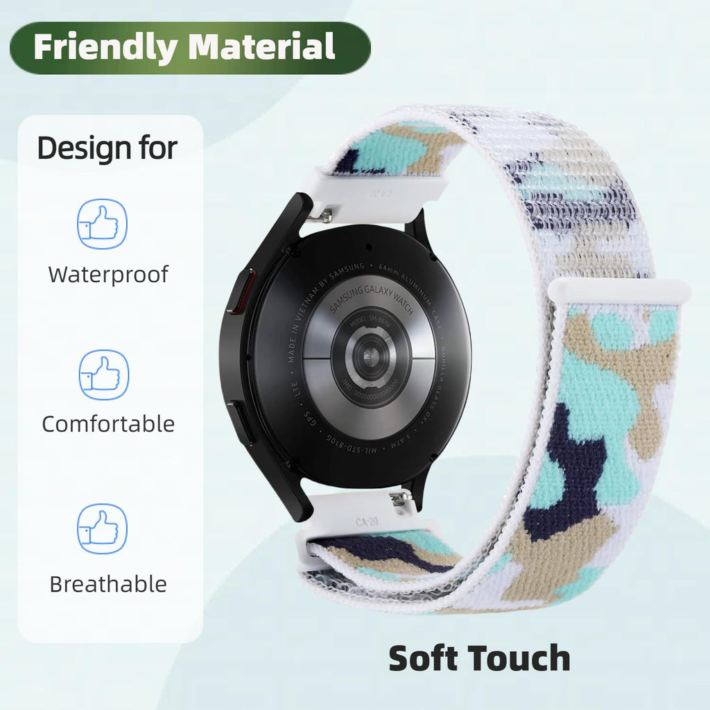 3 Pack 20mm Nylon Sport Loop Band Camouflage P808