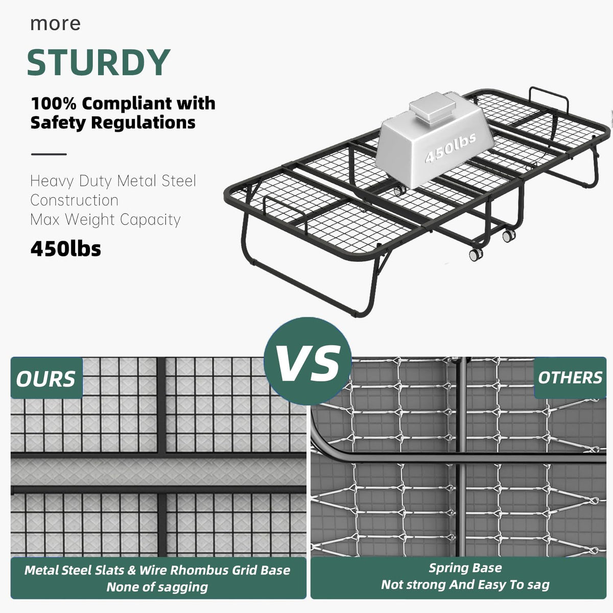 Folding Bed with Mattress I3120