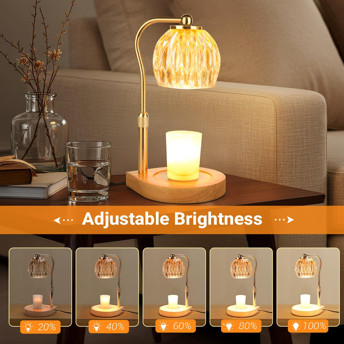 Candle Warmer Lamp with Timer and Dimmer L399