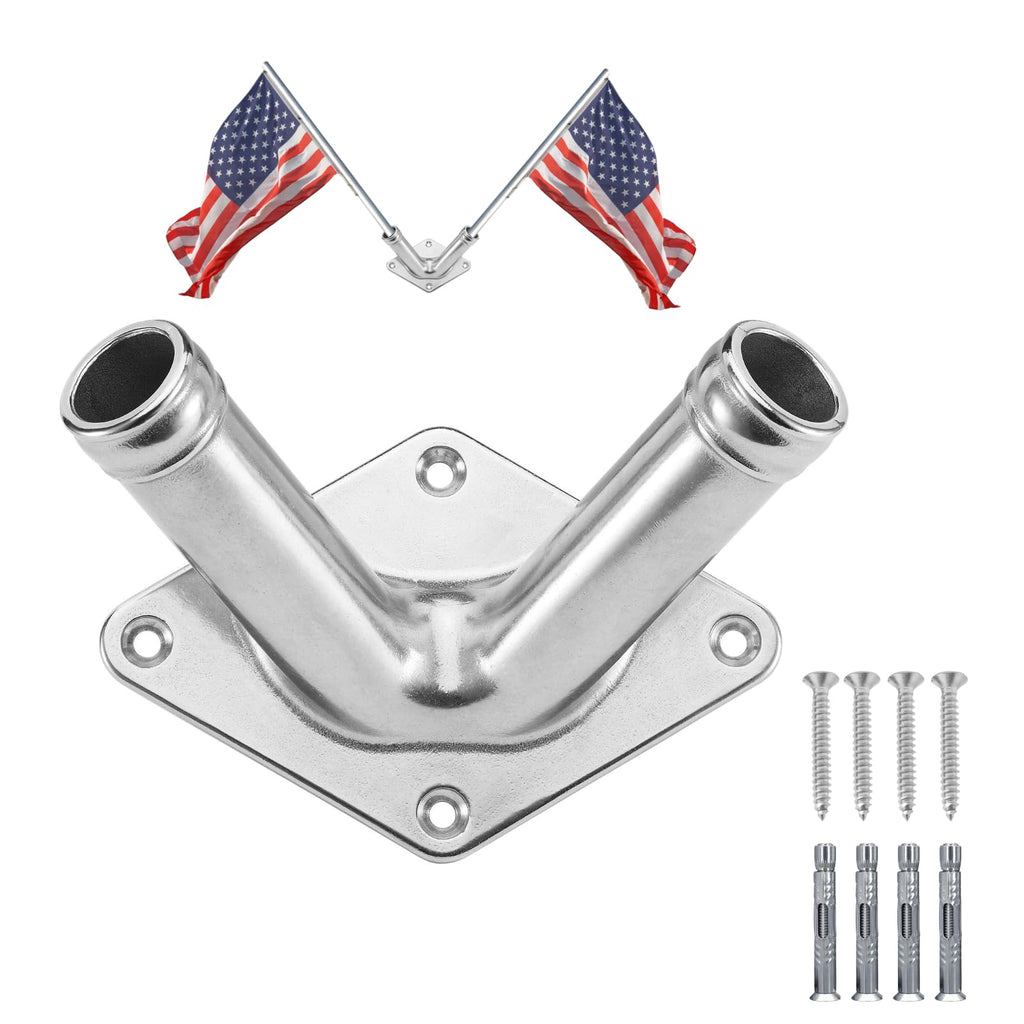 Double Flag Pole Holder 316 Stainless Steel Heavy Duty P72031