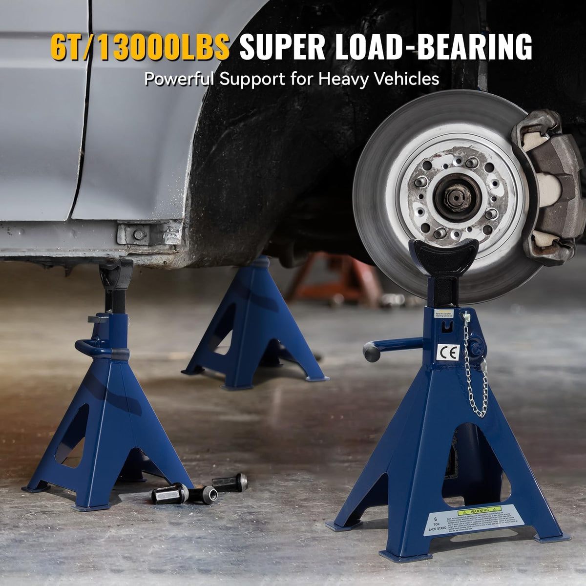 3 Ton Floor Jack & 6 Ton Jack Stands J471387
