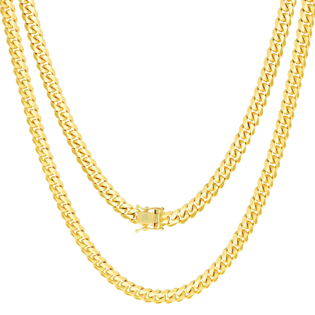 10k Yellow Gold Cuban Link Chain Necklace X34706
